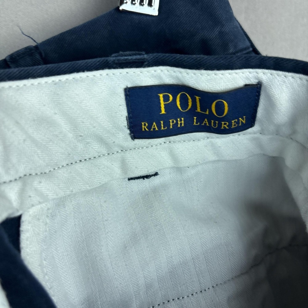 Polo Ralph Lauren Chino Pants Mens 34x32 Navy Blue Straight - Picture 6 of 9